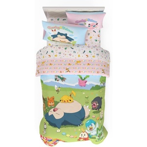 image:imageFranco Kids Bedding Super Soft Comforter and Sheet Set 4 Piece Twin Size BatmanPokemon  Snorlax