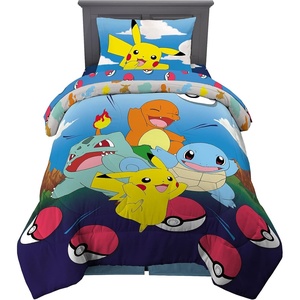 image:imageFranco Kids Bedding Super Soft Comforter and Sheet Set 4 Piece Twin Size BatmanPokemon