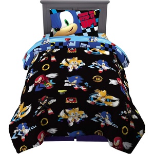 image:imageFranco Kids Bedding Super Soft Comforter and Sheet Set 4 Piece Twin Size BatmanSonic the Hedgehog