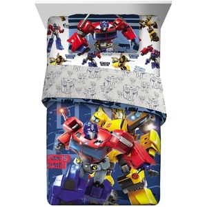 image:imageFranco Kids Bedding Super Soft Comforter and Sheet Set 4 Piece Twin Size BatmanTransformers  Robot Moves