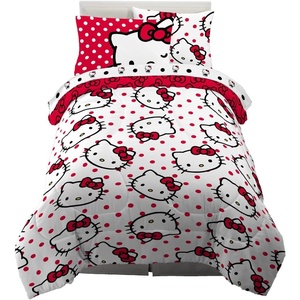 image:imageFranco Kids Bedding Super Soft Comforter and Sheet Set with Sham 5 Piece Twin Size Hello KittyRed  Hello Kitty