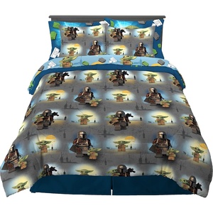 image:imageFranco Kids Bedding Super Soft Comforter and Sheet Set with Sham 7 Piece Full Size PJ MasksLego Star Wars Mandalorian