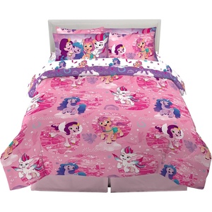 image:imageFranco Kids Bedding Super Soft Comforter and Sheet Set with Sham 7 Piece Full Size PJ MasksMy Little Pony