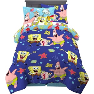 image:imageFranco Kids Bedding Super Soft Comforter and Sheet Set with Sham 7 Piece Full Size Paw PatrolSpongebob Squarepants