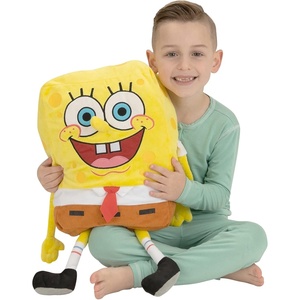 image:imageFranco Kids Bedding Super Soft Plush Cuddle Pillow Buddy One Size BatmanSpongebob