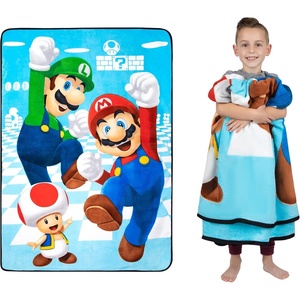 image:imageFranco Kids Bedding Super Soft Plush Micro Raschel Blanket 62 in x 90 in Baby SharkMario