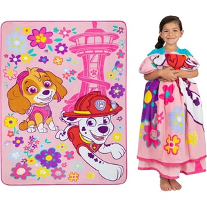 image:imageFranco Kids Bedding Super Soft Plush Micro Raschel Blanket 62 in x 90 in Baby SharkPaw Patrol Girls
