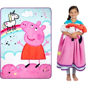 image:imageFranco Kids Bedding Super Soft Plush Micro Raschel Blanket 62 in x 90 in Baby SharkPeppa Pig