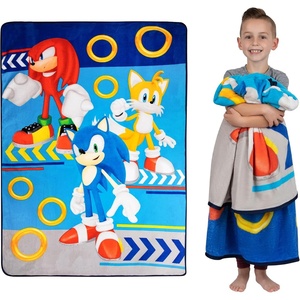image:imageFranco Kids Bedding Super Soft Plush Micro Raschel Blanket 62 in x 90 in Baby SharkSonic the Hedgehog