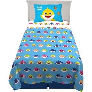 image:imageFranco Kids Bedding Super Soft Sheet Set Twin BatmanBaby Shark