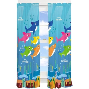 image:imageFranco Kids Room Window Curtain Panels Drapes Set 82 in x 63 in Baby SharkBaby Shark