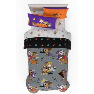 image:imageSanrio Hello Kitty Halloween Pumpkin Twin Bed Set  Super Soft amp Cozy 4 Piece Reversible Comforter and Sheet Set Officially Licensed Product by FrancoPaw Patrol Halloween