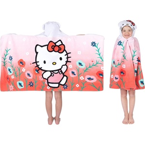 image:imageSanrio Hello Kitty Skeleton Halloween Kids Super Soft BathPoolBeach Soft Cotton Terry Hooded Towel Wrap 24 in x 50 in Officially Licensed Product by FrancoHello Kitty