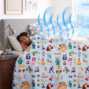 image:imageSuper Mario Gaming Cooling Throw Blanket 50 x 70 Inch Versatile Lightweight AllSeason Throw Soft Breathable Cooling Fabric for Couch Bed amp Sofa Officially Licensed Product by Franco CalmSuper Mario Cooling