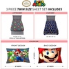 image:imageFranco Kids Bedding Super Soft Sheet Set 4 Piece Full Size TrollsPrint May VaryNintendo Mario