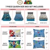 image:imageFranco Super Mario Bros Kids Bedding Super Soft Comforter and Sheet Set with Sham 7 Piece Queen Size Official Licensed Product