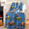 image:imageSuper Mario Gaming Throw Blanket 70 in x 50 in  Kids Soft Cozy Plush for Couch Bed amp Travel Featuring Lakitu Spiny Boo amp Koopa Officially Licensed Product by FrancoHot Wheels X Monster Trucks