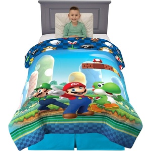 image:imageFranco Kids Bedding Super Soft Microfiber Reversible Comforter TwinFull Sonic The Hedgehog AnimeMario