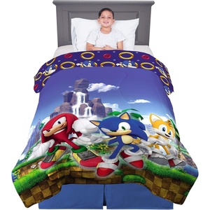 image:imageFranco Kids Bedding Super Soft Microfiber Reversible Comforter TwinFull Sonic The Hedgehog AnimeSonic the Hedgehog
