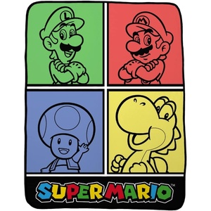 image:imageSuper Mario Bedding Super Soft Micro Raschel Throw 46 in x 60 in Official Licensed Product by Franco CollectiblesSuper Mario