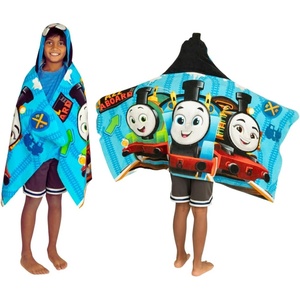 image:imageThomas amp Friends Kids Super Soft BathPoolBeach Soft Cotton Terry Hooded Towel Wrap 24 in x 50 in 100 Officially Licensed Product By Franco