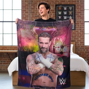 image:imageWWE Rhea Ripley Main Event Champions Bedding Super Soft Throw Blanket 46 in x 60 in Official Licensed Product By Franco CollectiblesWwe  CM Punk